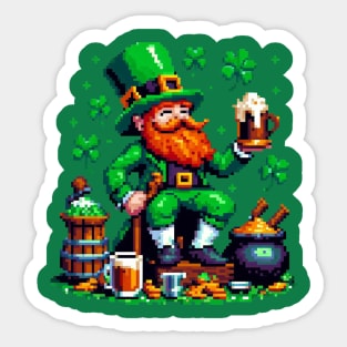 ST Patricks Day Pixel Sticker